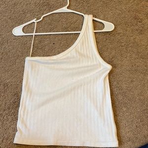 White I strap tank